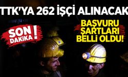 TTK'ya 262 işçi alınacak: Başvuru şartları belli oldu!