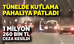 Tünelde düğün konvoyuna 1,2 milyonluk ceza şoku