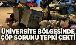 Üniversite bölgesinde çöp sorunu tepki çekti