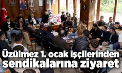 Üzülmez 1. ocak işçilerinden sendikalarına ziyaret