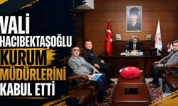 Vali Hacıbektaşoğlu Kurum Müdürlerini Kabul Etti