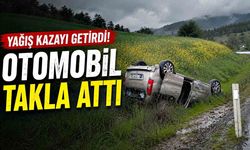 Kontrolden çıkan otomobil takla attı: 2 yaralı