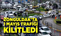 Zonguldak’ta 1 Mayıs Trafiği Kilitledi
