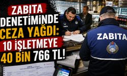 Zabıta denetiminde ceza yağdı: 10 işletmeye 40 bin 766 TL!