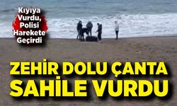 Sahile vuran çantadan 21,5 kilo zehirli madde çıktı