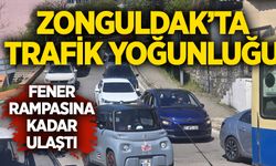 Zonguldak’ta trafik yoğunluğu Fener rampasına kadar ulaştı