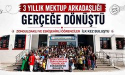3 yıllık mektup arkadaşlığı gerçeğe dönüştü: Zonguldaklı ve Eskişehirli öğrenciler ilk kez buluştu
