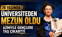 76 yaşında üniversiteden mezun oldu, azmiyle gençlere taş çıkarttı
