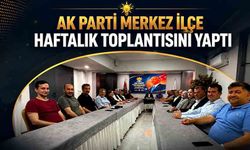 AK Parti Merkez İlçe yönetimi toplandı: Teşkilat çalışmaları konuşuldu
