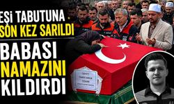 AFAD şehidimize hüzünlü veda! Eşi tabutuna son kez sarıldı, babası namazını kıldırdı