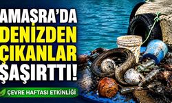 Amasra'da denizden çıkanlar şaşırttı: çöpler toplandı