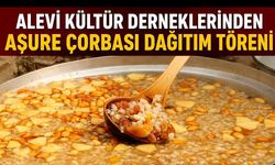 Alevi Kültür Derneklerinden aşure çorbası dağıtım töreni