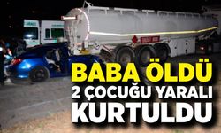 Otomobil tıra çarptı: 1 ölü, 2 yaralı