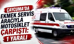 Çaycuma’da ekmek servis aracıyla motosiklet çarpıştı: 1 yaralı