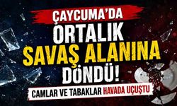 Çaycuma'da ortalık savaş alanına döndü: Camlar ve tabaklar havada uçuştu!