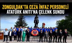 Zonguldak’ta Ceza İnfaz Personeli Atatürk Anıtı'na çelenk sundu