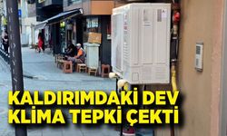 Zonguldak Merkezde Skandal Kaldırımdaki dev klima tepki çekti