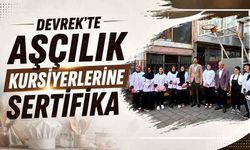 Devrek’te aşçılık kursiyerlerine sertifika