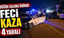 Düğün salonu önünde kaza: 4 yaralı
