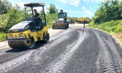 Düzce’de asfalt çalışları sürüyor