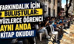 Farkındalık için buluştular: Yüzlerce öğrenci aynı anda kitap okudu!