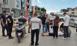 Otomobile çarpmamak için frene basınca savruldu