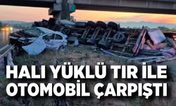 Halı yüklü tır ile otomobil çarpıştı: 6 yaralı