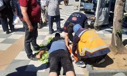 Kaldırıma takılan vatandaş hastanelik oldu