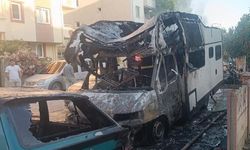 Menteşe'de karavan küle döndü