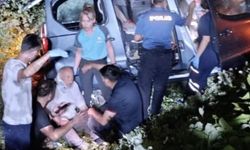 Kontrolden çıkan araç şarampole yuvarlandı: 2 yaralı