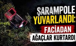 Kontrolden çıkan araç şarampole yuvarlandı: 1 yaralı
