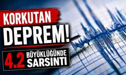 Korkutan deprem! 4.2 büyüklüğünde sarsıntı