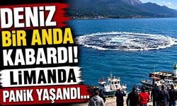 Deniz 10 dakika boyunca kabarınca vatandaşlar panik yaşadı
