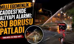 Milli Egemenlik Caddesi’nde altyapı alarmı: Su borusu patladı tonlarca şu boşa aktı