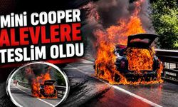 Mini Cooper alevlere teslim oldu