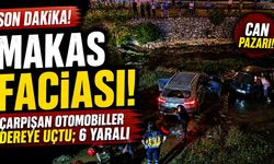 Makas atan otomobille birlikte iki araç dereye uçtu: 6 yaralı
