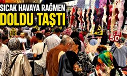 Sıcak havaya rağmen doldu taştı