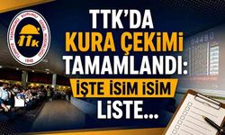 TTK ‘da kura çekimi tamamlandı: İşte isim isim liste...