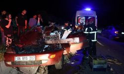 Tırın tamponu otomobile ok gibi saplandı: 1 ölü