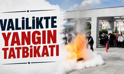 Valilikte yangın tatbikatı