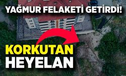 Korkutan heyelan! Toprak yola kadar indi