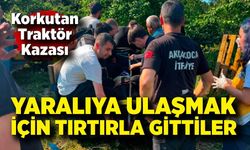 Traktör Devrildi, Ölümden Kıl Payı Kurtuldu!