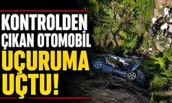 Kontrolden Çıkan Otomobil Uçuruma Uçtu!