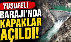 Yusufeli Barajı'nda kapaklar açıldı, gökkuşağı görüntüsü hayran bıraktı