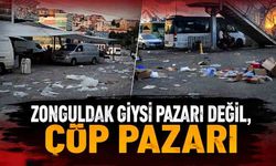 Zonguldak giysi pazarı değil, çöp pazarı