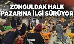 Zonguldak halk pazarına ilgi sürüyor