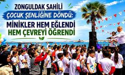 Zonguldak sahili çocuk şenliğine döndü: Minikler hem eğlendi hem çevreyi öğrendi