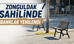Zonguldak sahilinde banklar yenilendi