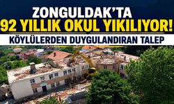 Zonguldak’ta 92 yıllık okul yıkılıyor! Köylülerden duygulandıran talep