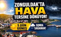 Zonguldak'ta hava tersine dönüyor! 5 gün güneş, sonra sağanak!